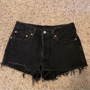 Levi’s 501 black jean shorts
